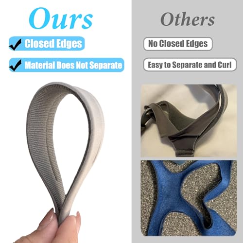 Image of 2 Packs Replacement Airfit N30i /P30i Headgear Airtouth N30i Mask Strap | Closed Edges Soft Durable Adjustable Design Enhanced Hook and Loop Tape Compatible with N30i /P30i Nasal Mask (Without Mask)