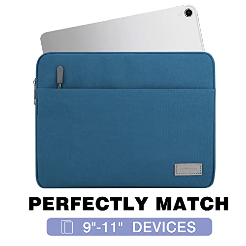 MoKo-11-Pulgadas-Tableta-Funda-Poliester-Cierra-de-Camellera-Compatible-con-iPad-Pro-11-202120202018-iPad-8a-7a-102-iPad-Air-4a-1093-iPad-97-Surface-Go-2-Galaxy-Tab-105-Pavo-Real-Azul