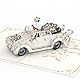 papercrush® Pop-Up Hochzeitskarte Hochzeitsauto - 3D Hochzeitskarte edel „just married“, Glückwunschkarte zur Hochzeit, Gutschein für Hochzeitsreise & Geldgeschenk, Flitterwochen Geschenk
