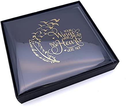 Black Memorial Remembrance Photo Album With Gold Script