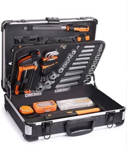 Malette Outils en Aluminium 136 Pièces, Caisse a Outils, Outillage, Ensemble d'outils multifonctions à main