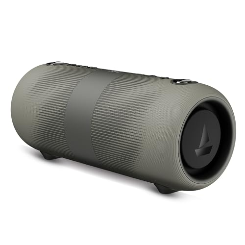 Boat 2025 Launch Stone 1200 Pro, 60W Boat Signature Sound, 76.2mm Drivers, TWS,7.5H Battery, Built-in Mic, Carry Strap,IPX6, Bluetooth Speaker, Wireless Speaker, Portable Speaker (Ice Grey)