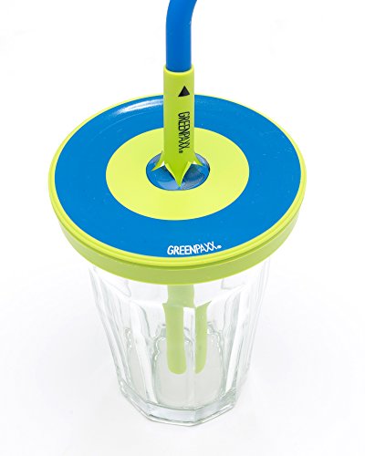 GreenPaxx Universal cup lid fits many glasses and cups 2 Pack Blue