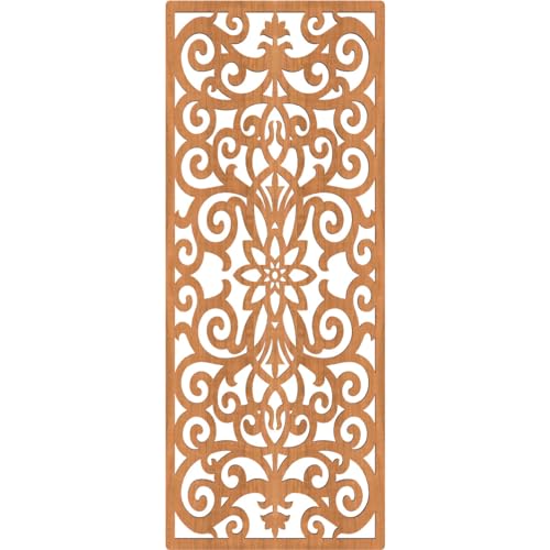 Image of Buel Decorative Pierced Fretwork Wood Wall Panels, 11 3 /8 inchW x 29 3 /8 inchH x 3 /8 inchT, Cherry