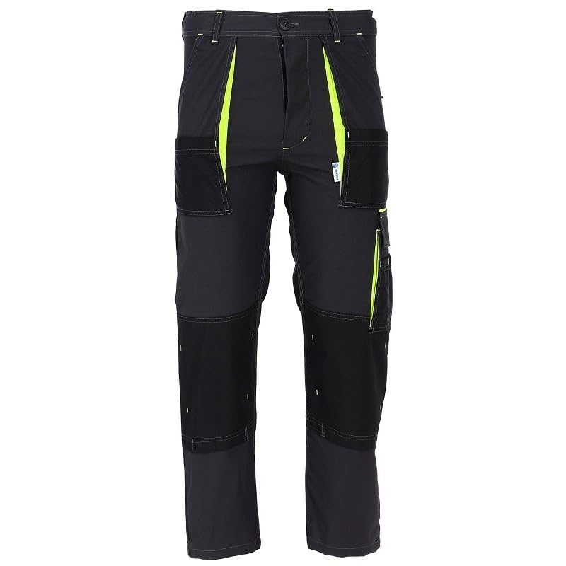 Robuste Arbeitshose KAJMAN mit Cordura-Verstärkung – Arbeitshose für Handwerker, BAU & Industrie – Viele Taschen, Kniepolstertaschen, Reißverschluss – Größen S-6XL