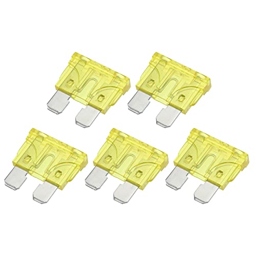 A ABSOPRO 5pz Lama Stile Fusibili 20A Lama Stile Fusibili per Auto Barca Giallo