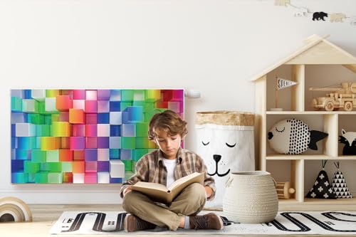 Cache radiateur 110x60 cm pour une cuisine moderne et colorée