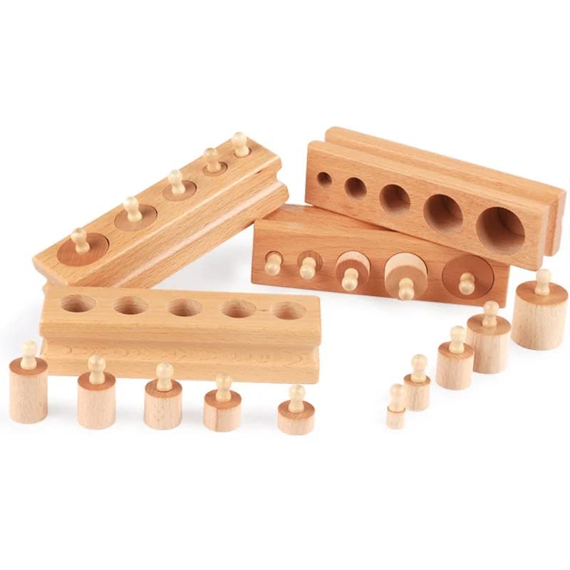 Montessori for Baby | Montessori knobbed Cylinders Blocks - Plain (B0BS3KYDCL) Amazon Price History, Amazon Price Tracker