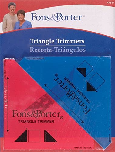 Dritz Fons & Porter R7847 Triangle Trimmers, 1/2-Square Inch by 1/4-Square Inch, 2 Count