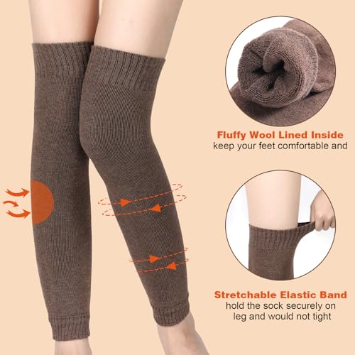 Image of Passionbility Leg Warmers for Women 80s, Ribbed Knit Long Socks Leg Warmer