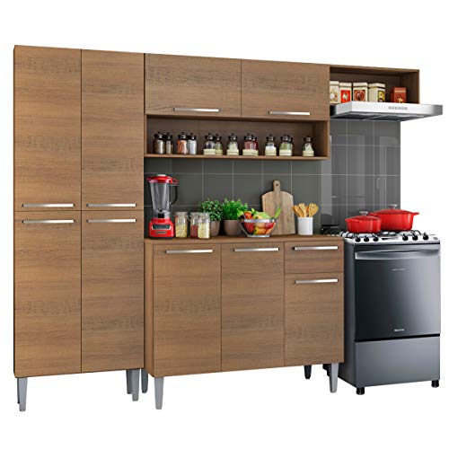 Listado de Cocina Integral Walmart , listamos los 10 mejores. 45 Madesa Mueble De Cocina Sin Lavadero 229cm Emilly - Marrón