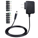 Geeon AC DC Adapter 12V 500ma 6W Transformer Power Supply with 12PCS Replacement Plug Connectors UL...