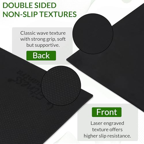 Image of Fitness Mantra EVA Yoga Mat for Home Workout & Yoga | 6mm Thick Exercise Mat with Anti-Skid Surface | Lightweight & Easy to Carry | Soft Cushion Workout Mat for Men & Women (Black)