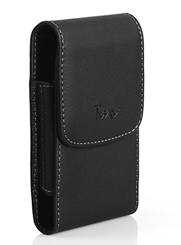 Black Vertical Swivel Leather Holster Case Pouch With Belt Clip For Microsoft Lumia 640 Xl #TOP7