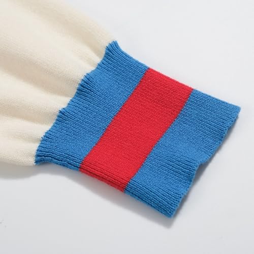 Women's Cardigan Sweaters Full Zip Casual White Cardigan Blue Red Stripe Hooded Sweaters4