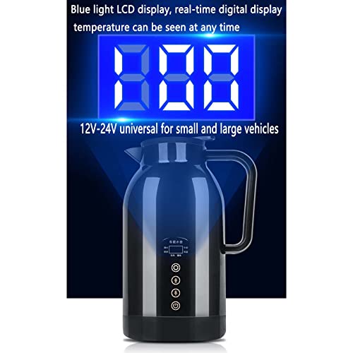 Tetera eléctrica para coche de acero inoxidable 1300 ml miniatura 5