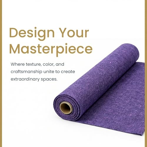 Image of Unstitched Cotton Fabric for Men and Women - Light Weight Self Pattern Khadi Cotton Fabric Material (2.5 Meter, Royal Purple)