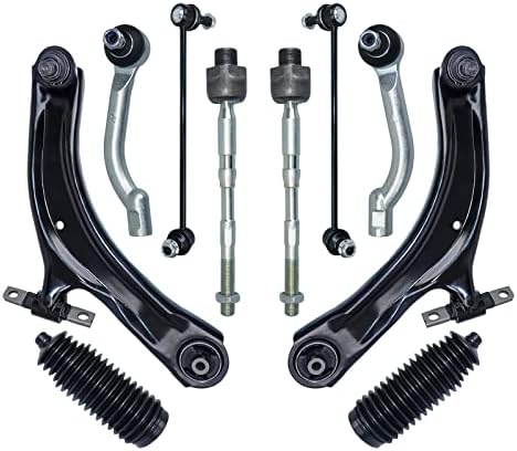 HAWK BROTHER Front Left Right Lower Control Arm Ball Joint Stabilizer Sway Bar Tie Rod End Link Assembly Replacement for Nissan Rogue 2008-2013 Rogue Select 2014-2015 10Pcs Suspension Kit