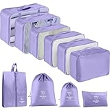 Juego de organizadores de maletas, 10 unidades de cubos para Suitcase Travel Accessories, organizador de maletas, bolsas para ropa, cubos de embalaje, cosméticos, organizador de viaje, bolsas para