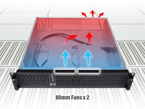 Image of Rosewill 2U Server Chassis Rackmount Case | 4 x 3.5 Bays | 2 x 2.5 Devices | Micro-ATX Compatible | 2 x 80mm PMW Fans | 2 x USB 3.0 | RSV-Z2800U