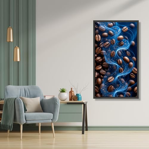 Tableau grains de café abstrait pour insuffler l'esprit bistrot chez vous