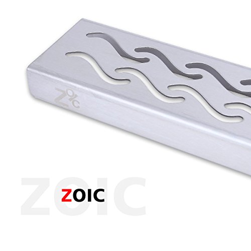 Zoic 31.49 Inches Linear Stealth Floor Grate Bathroom Shower Waste Drain 304 Stainless Steel (800Mm) #TOP4