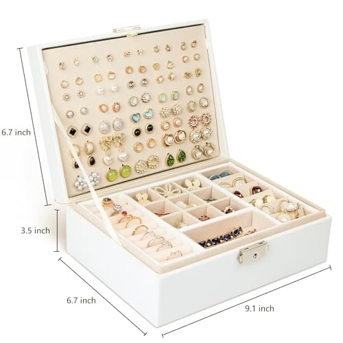 Boîte à bijoux pour boucles d'oreilles bagues bracelets et colliers