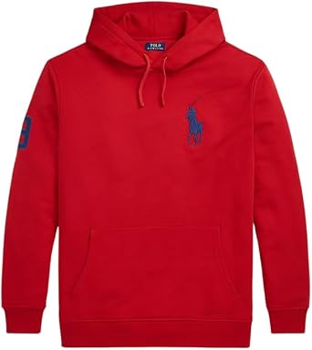 POLO RALPH LAUREN Big and Tall Big Pony Fleece Hoodie in Polo Red US, Alpha, 2X, Big, Regular, 2XB