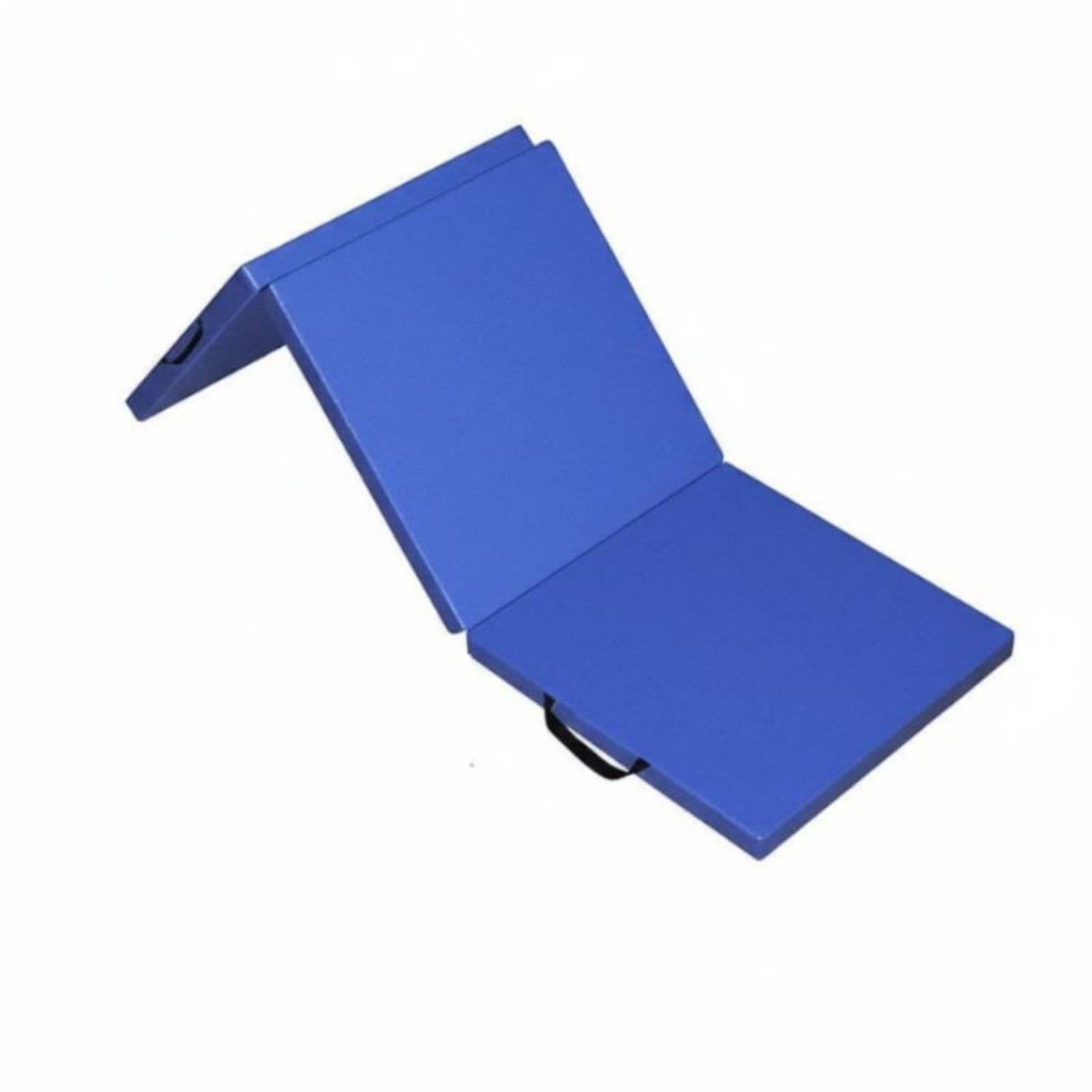 Foldable Design Tri-Fold Exercise Mat Long-Lasting Faux Leather Cover Folding Gymnastics Mat Carrying Handles Sit-up Cushion Waterproof for Students, Kids, Beginners, Blue, 180 * 60 * 5cm-picture-21