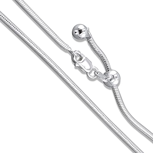 Sterling Silver Adjustable Magic Round Snake Chain 1.9Mm Solid 925 Italy Necklace 22" #TOP15
