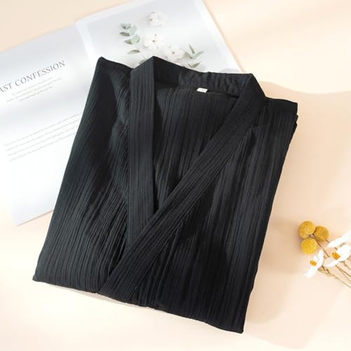 Ropa de dormir para hombre estilo kimono japonés transpirable 8