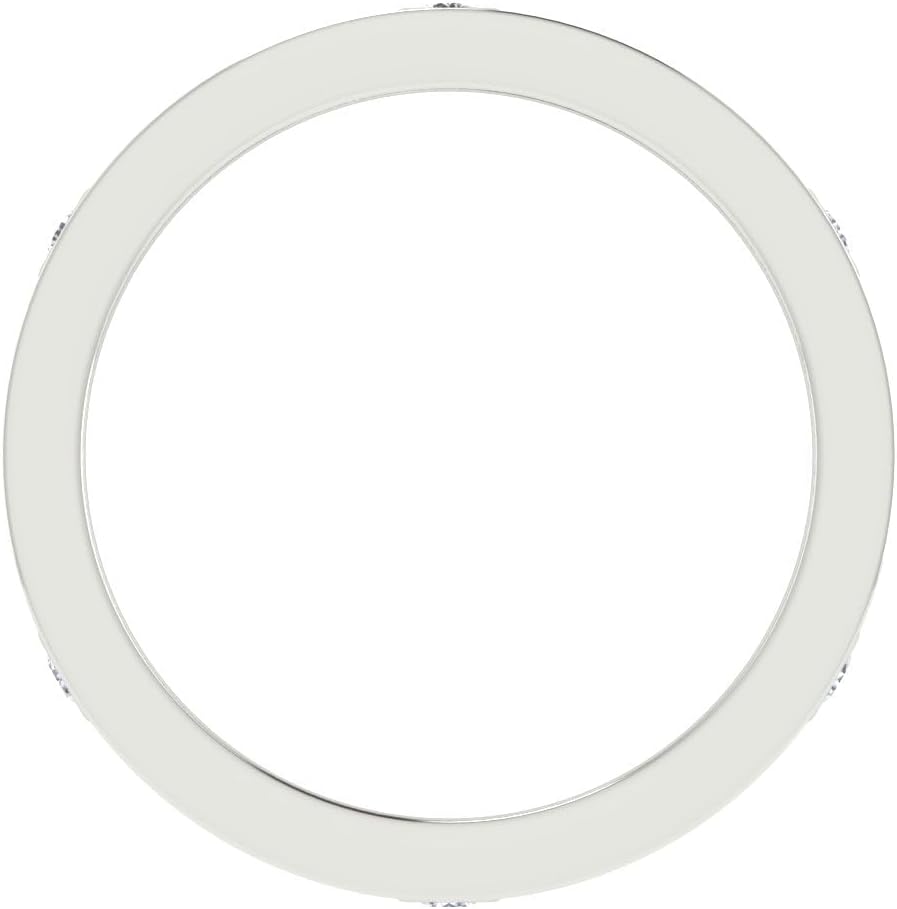 Delta Sigma Theta Rings for Women,Sterling Silver White Eternity Ring with White Cubic Zirconia