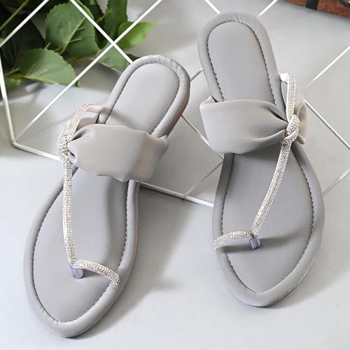 Image of Centrino Women's Slide Sandals | Stylish Slip-On for Ladies | T-Strap Cushioned Footbed for Comfort | Elegant & Trendy Braided Strap Flip Flops | Lightweight Casual Summer Slides (9311)