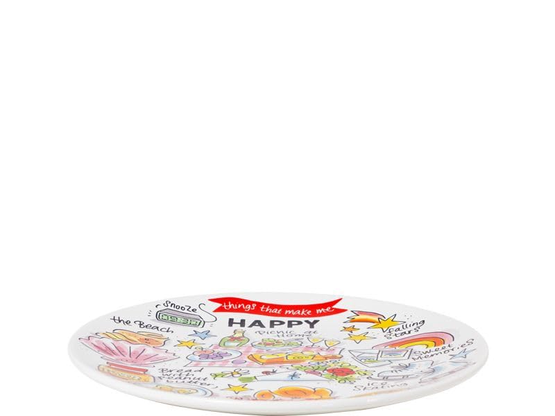 Blond Amsterdam Piatto da colazione 22 cm con bordo rosso - Piatto in ceramica con scritte You are my star - Piatto decorativo - Idea regalo