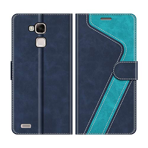 MOBESV Funda para Huawei Mate 7, Funda Libro Magnético Carcasa para Huawei Mate 7 Funda con Tapa, Azul