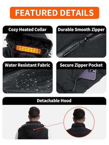 Image of Rrtizan Heated Vest, Lightweight Heated Vest for Men with Battery Pack, Electric Men Heated Vest for Winter Work & Outdoor