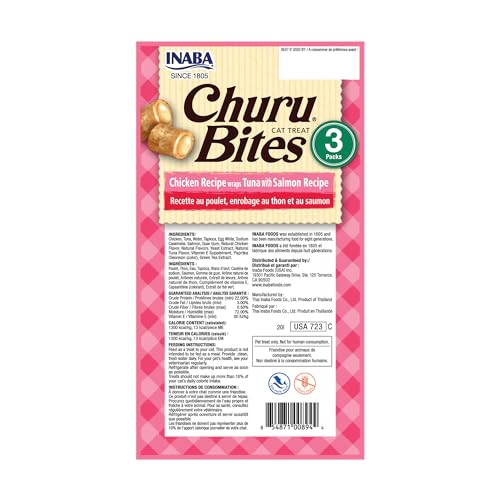 INABA Churu Bites Soft & Chewy Cat Treats, Tuna Salmon, 18ct - image 8