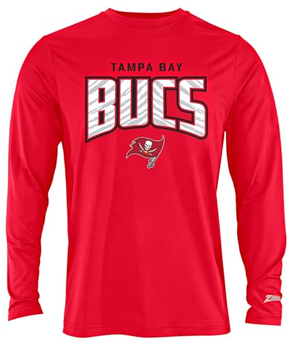 Zubaz NFL Men's Hail Mary Long Sleeve Tee, Tampa Bay Buccaneers, 2X-Large