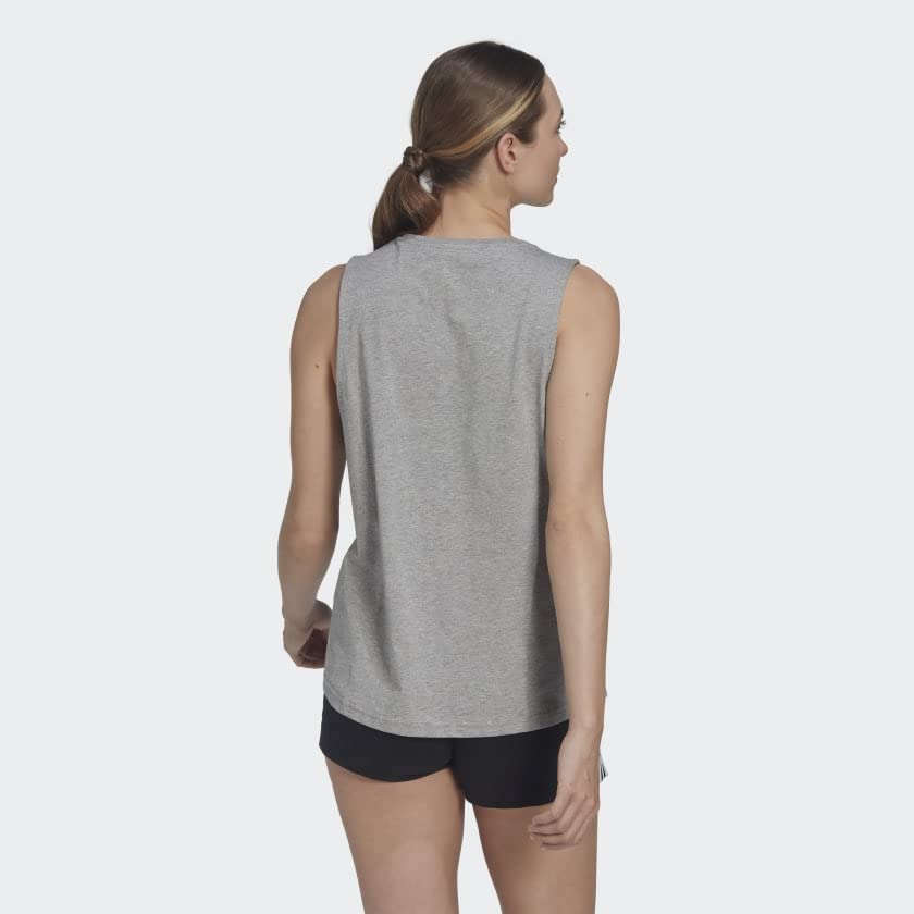Débardeur Adidas Essentials grand logo imprimé coupe ajustée coton stretch