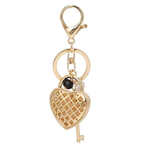 Chaveiros femininos bonitos chaveiros coração quatro folhas strass chaveiro pingente carro chaveiro