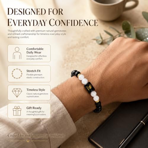 Image of Zodiac Bracelet for Men & Women | 12 Zodiac Signs & Rashi Collection | Natural Crystal Bracelets | Lab Tested Natural Stones | Premium Gift Box & Velvet Pouch