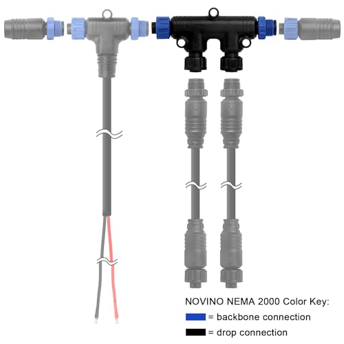 Image of NMEA 2000 T-Connector Compatible with Garmin Lowrance Simrad B&G & Navico Networks,NMEA 2000 (N2k) (Tee) T-Connector