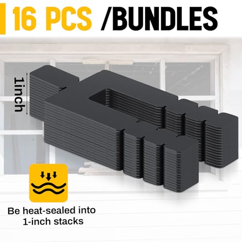 Otoolling 500 Pcs 1/16" x 3-1/2" Stack Shims Bulk Stackable Black Shims for Windows & Doors by Otoolling - Image 2