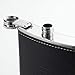 YWQ Stainless Steel American Flag Flask, Soft Touch Cover Liquor Flasks 8oz | Leak Proof Black PU Leather Heavy Duty Hip Set, Includes Funnel