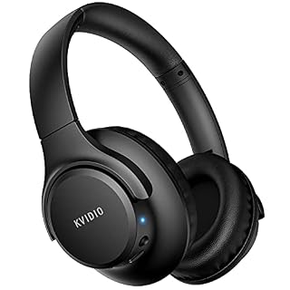 KVIDIO Bluetooth Headphones Over Ear, 65 Hours Playtime Wireless Headphones with Microphone, Foldable Lightweight Headset with Deep Bass, HiFi Stereo Sound Low Latency for Travel Work Cellphone - Les Beatles, Paul McCartney, John Lennon, RIngo Starr, George Harrison