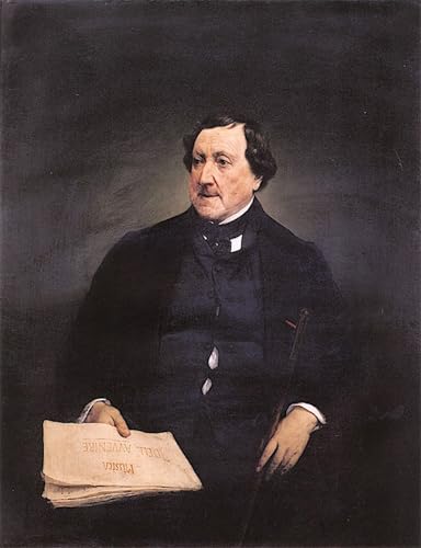 Portrait Giacomo Rossini Hayez Imprimé sur Toile Affiche Décorative Bureau 60x90cm