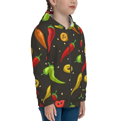 Chili2 Kid Hoodies Boys Zip Up Sweatshirts Girls Pullover with Pocket4