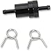 Emgo 14-34472 Black 1/4" Aluminum CNC Fuel Filter