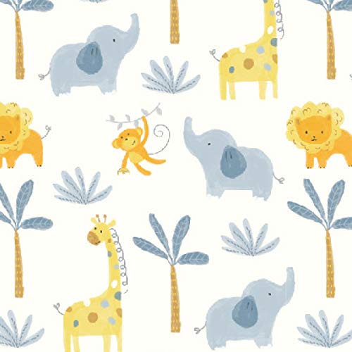 Image of Stephen Joseph, Muslin Swaddle Blanket for Baby Girls and Boys, Newborn Receiving Swaddling, 100% Cotton Wrap, 47 x inches, Zoo