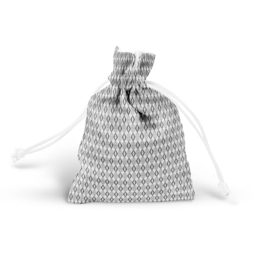 Image of ArtzFolio Monochrome Diamond D2 | Pouch Wrist Potli Bag | Bag for Weddings & Casual Parties